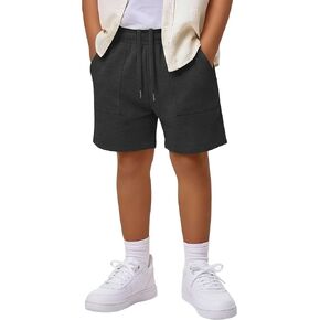 Xaatren Boy's Shorts Kids Baggy Athletic Elastic Waist SweatShorts with Drawstring Pockets Teen Casual Summer Bottoms 5-16 Y in Kuwait