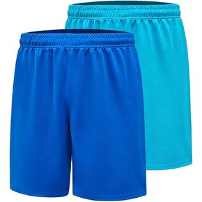 DINGDONG'S CLOSET 2 Pack Boys Basketball Shorts Athletic Soccer Shorts for Youth Kids Running Gym Tennis Quick Dry in Saudi Arabia