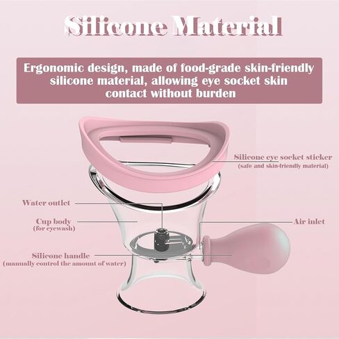 3Pack Eye Wash Cup, Portable Eye Washer Cleaner Kit Silicone Air Pressure Eye Cleaning Cup Eye Care Eye Rinse for Soothing Tired Eyes Effective Relief Tired Eyes Cleaning Eye Dust Makeup Irritants in Saudi Arabia