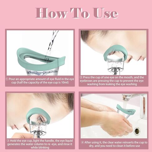 3Pack Eye Wash Cup, Portable Eye Washer Cleaner Kit Silicone Air Pressure Eye Cleaning Cup Eye Care Eye Rinse for Soothing Tired Eyes Effective Relief Tired Eyes Cleaning Eye Dust Makeup Irritants in Saudi Arabia