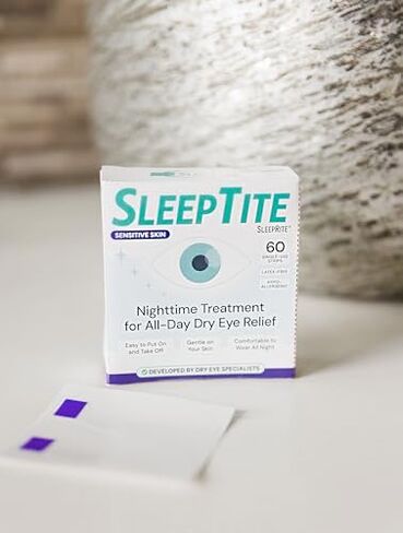 SleepTite SleepRite Sensitive Overnight Lid Seals 60-Count with Lid Prep Eyelid Cleanser — Nighttime Eye Care Bundle for Sensitive Skin in Saudi Arabia