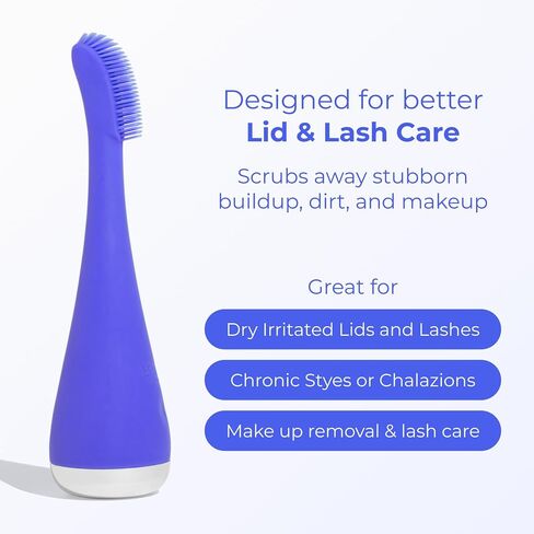 Blinkjoy Lid & Lash Cleanser + Electric Eyelid Brush 2 (Blue) Bundle | Daily Eyelid and Lash Hygiene Kit for Dry Eyes, Demodex, Blepharitis, Makeup Removal in Saudi Arabia