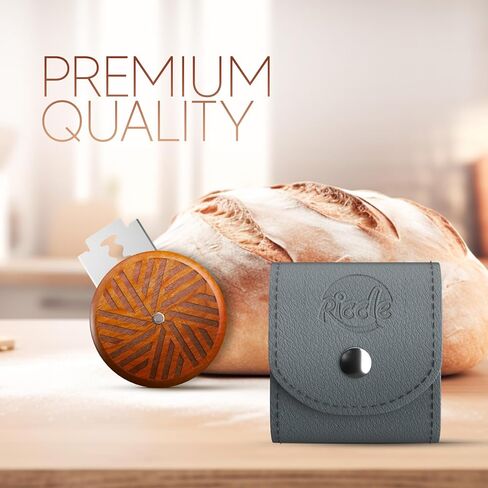 RICCLE Magnetic Bread Lame Dough Scoring Tool - Professional Sourdough scoring tool for Sourdough Bread baking & Bread Making Tools with 15 Blades and 2 Finger Cots Cut Resistant Protector in Kuwait