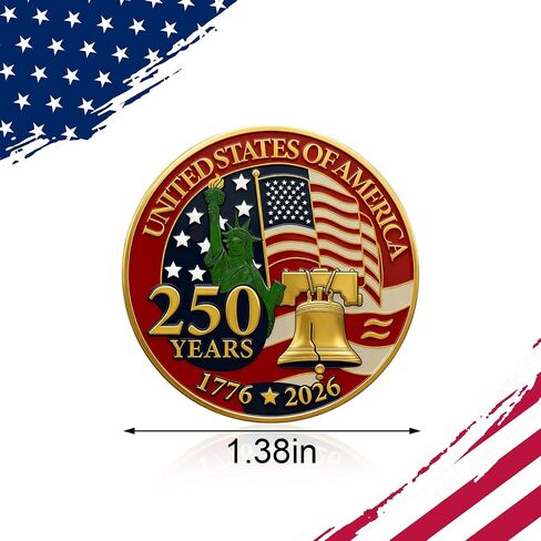Liliaafar 4/10/20 Pcs 250th Anniversary Accessories Enamel Pins 4th of July Pins 1776-2026 Merchandise Birthday America Patriot Collectible for Veterans Independence Day Gifts in Kuwait