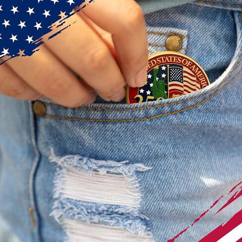 Liliaafar 4/10/20 Pcs 250th Anniversary Accessories Enamel Pins 4th of July Pins 1776-2026 Merchandise Birthday America Patriot Collectible for Veterans Independence Day Gifts in Kuwait