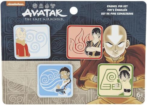 Loungefly Nickelodeon Avatar The Last Airbender Elements 4 Pc Pin Set in Kuwait