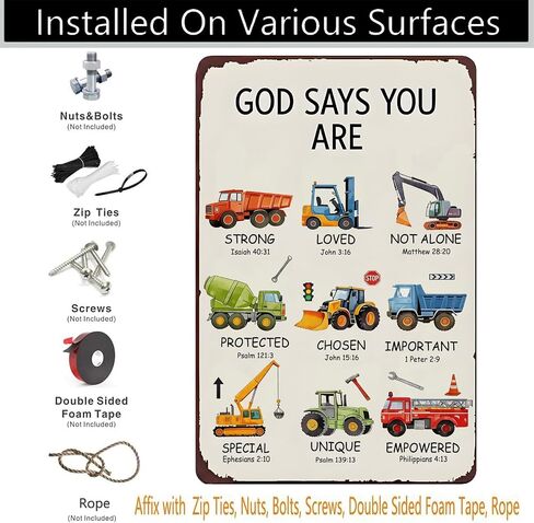 Boys Gifts God Says You Are Vintage Engineering Car Metal Sign for Kid Room Bedroom Decor in Saudi Arabia