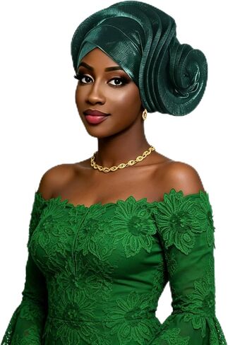 African headpiece of Nigeria Aso Oke Headwraps Hat Turban Wedding Party Handmade Elegant Hair Wear Cap for Women in Saudi Arabia