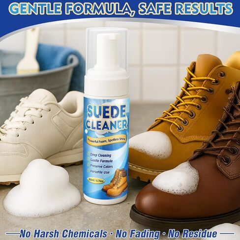Sneaker Cleaner Kit Shoe Cleaning Solution for White Shoes Foam Formula for Suede Leather Canvas in Saudi Arabia