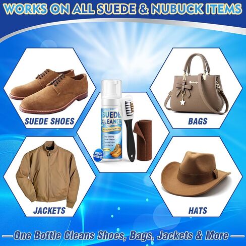 Sneaker Cleaner Kit Shoe Cleaning Solution for White Shoes Foam Formula for Suede Leather Canvas in Saudi Arabia