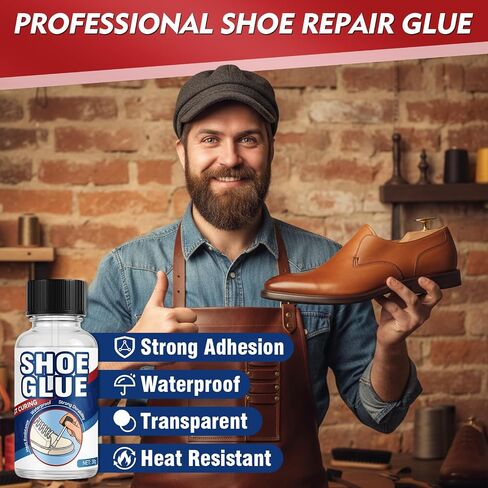Shoe Glue, 30g Clear Shoe Repair Glue Sole Repair Kit, Professional Waterproof Shoe Adhesive Fixes Cracks and Debond, Super Glue for Boots, Sneakers, Heels, Hiking Shoes, Leather, Sneakers in Saudi Arabia
