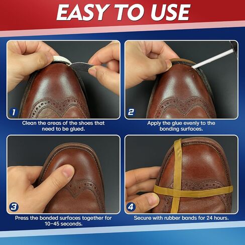 Shoe Glue, 30g Clear Shoe Repair Glue Sole Repair Kit, Professional Waterproof Shoe Adhesive Fixes Cracks and Debond, Super Glue for Boots, Sneakers, Heels, Hiking Shoes, Leather, Sneakers in Saudi Arabia