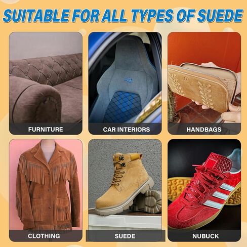 Suede Cleaner Kit, 6.76 oz Suede & Nubuck Shoe Cleaner with Brush & Microfiber Towel – Cleans & Restores Suede from Dirt, Stains & Water Marks on Shoes, Boots, Sneakers, Jackets, Bags & Purses in Saudi Arabia