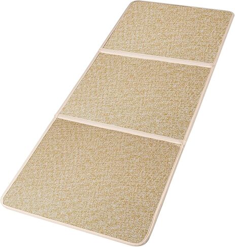 Japanese Tatami Mat Foldable Floor Mats Non-Slip Futon Mattress Sleeping Mat Summer Yoga Mat Indoor Outdoor Runner Rug Area Rug for Bedroom Living Room,Grey in Kuwait