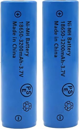 2 Pack Ni-MH Batteries 3.7V 3200mAh Button Top Rechargeable Battery, 3200mah 3.7v 11.84wh Rechargeable Batteries, for LED Flashlight, Headlamps, Doorbells, RC Cars in Saudi Arabia