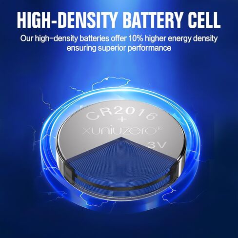CR2016 3v Coin battery12 Pack for Child Safety, Compatible with Remotes, Key Fobs, Glucose Monitors - 7 Years Shelf Life in Kuwait