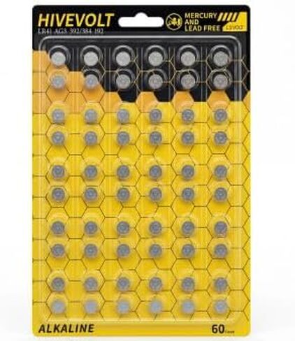 Lr41 Button Batteries 60 Pack, Ag3 L736 392 384 192 Long Lasting Button Battery, Premium Alkaline 1.5V Coin Cell in Saudi Arabia