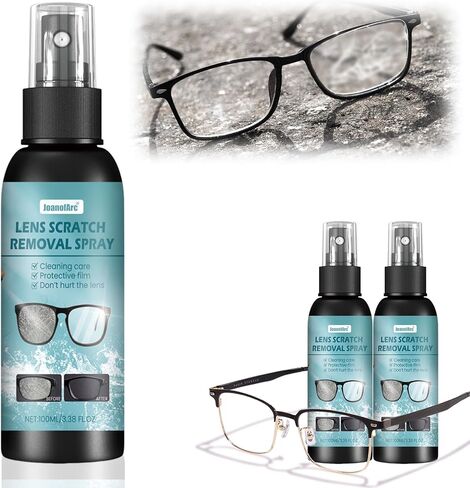 2PCS Lens Scratch Remover, Scratch Remover for Eyeglasses, Eyeglass Cleaners Spray Glasses Scratch Remover Spray for Sunglasses Screen Cleaner Tools, Pocket Travel Essentials, Sunglasses Cleaning Kit in Kuwait