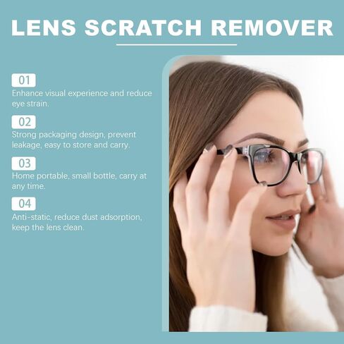 2PCS Lens Scratch Remover, Scratch Remover for Eyeglasses, Eyeglass Cleaners Spray Glasses Scratch Remover Spray for Sunglasses Screen Cleaner Tools, Pocket Travel Essentials, Sunglasses Cleaning Kit in Kuwait