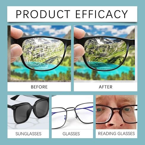2PCS Lens Scratch Remover, Scratch Remover for Eyeglasses, Eyeglass Cleaners Spray Glasses Scratch Remover Spray for Sunglasses Screen Cleaner Tools, Pocket Travel Essentials, Sunglasses Cleaning Kit in Kuwait