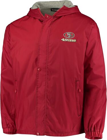 Dunbrooke Legacy San Francisco 49ers, Full‐Zip Jacket Men’s Hooded Midweight Wind & Water Resistant Outerwear, Black, 2XL in Kuwait