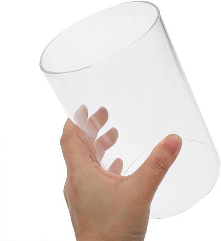 TOYANDONA Glass Bottomless Candle Cylinder Cover 10x15cm Glass Hurricane Candle Holder Sleeve for Home Décor in Kuwait