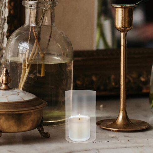 TOYANDONA Glass Bottomless Candle Cylinder Cover 10x15cm Glass Hurricane Candle Holder Sleeve for Home Décor in Kuwait