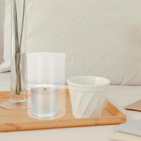 TOYANDONA Glass Bottomless Candle Cylinder Cover 10x15cm Glass Hurricane Candle Holder Sleeve for Home Décor in Kuwait
