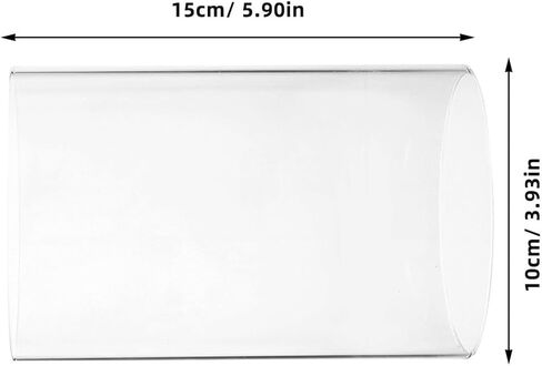 Glass Candle Chimney Cover 10x15cm Glass Cylinder Hurricane Candle Sleeve for Home Table Centerpiece in Kuwait