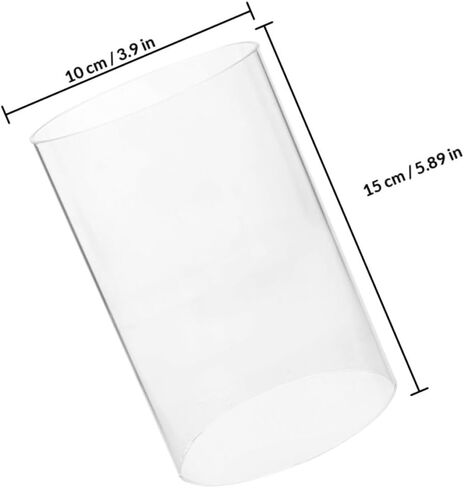 Beavorty Glass Hurricane Candle Holder Sleeve 6x4 Inch Open Ended Cylinder Windproof Chimney Cover for Home Décor and Candle Protection in Kuwait