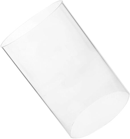 Tofficu Glass Hurricane Candle Holder Sleeve 10x15cm Open-Ended Glass Candle Shade Windproof Cylinder Cover for Indoor Home Décor in Kuwait