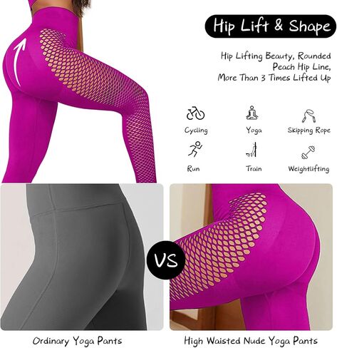 Leggings for Women High Waisted Legging Hollow Out Tummy Control Butt Lift in Saudi Arabia