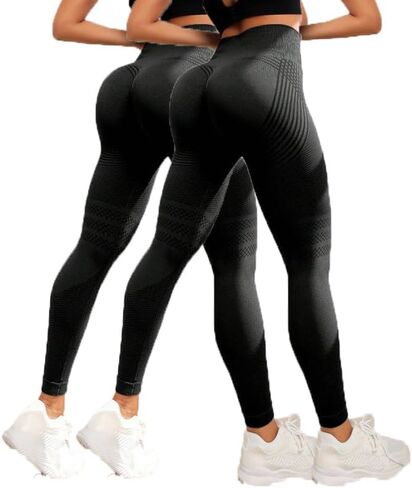 2 PCS Cellulite Leggings, High Waist 3D Anti Cellulite Leggings for Women, Slimming Workout Yoga Pants in Kuwait
