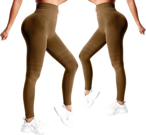 2 PCS Cellulite Leggings, High Waist 3D Anti Cellulite Leggings for Women, Slimming Workout Yoga Pants in Kuwait