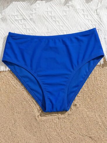 Girls 2 Piece Bikini Sets Cute Bathing Suits Solid Tank Top High Waisted Swimsuits Beachwear in Saudi Arabia