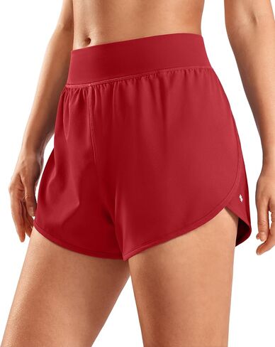 Soothfeel Running Athletic Shorts for Women 3"/4" Dolphin Split High Waisted Womens Gym Workout Shorts with Liner Quick Dry in Kuwait