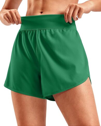Soothfeel Running Athletic Shorts for Women 3"/4" Dolphin Split High Waisted Womens Gym Workout Shorts with Liner Quick Dry in Kuwait