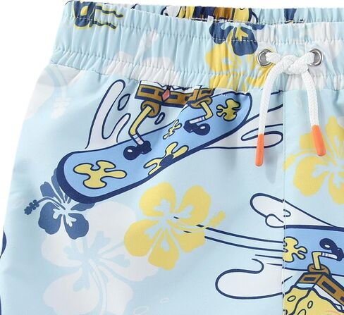SPONGEBOB SQUAREPANTS Boys Beach Button Down Shirt and Swim Shorts UPF 50+ Resort Outfit Swim-Fabric Set for Big Kids in Kuwait