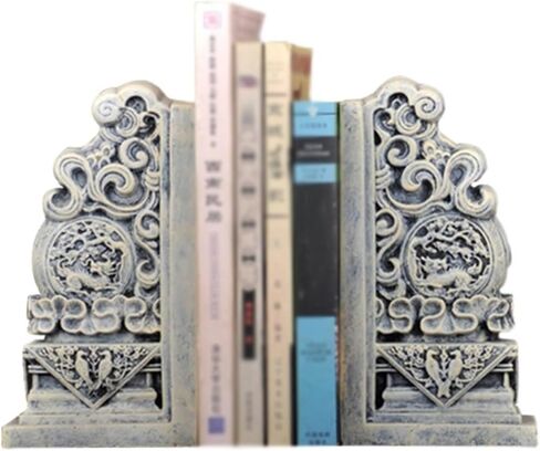 Bookend Support Vintage Book Ends Holders for Heavy Books Desktop Bookends Study Room Tea Office Decoration Auspicious Bookends in Saudi Arabia