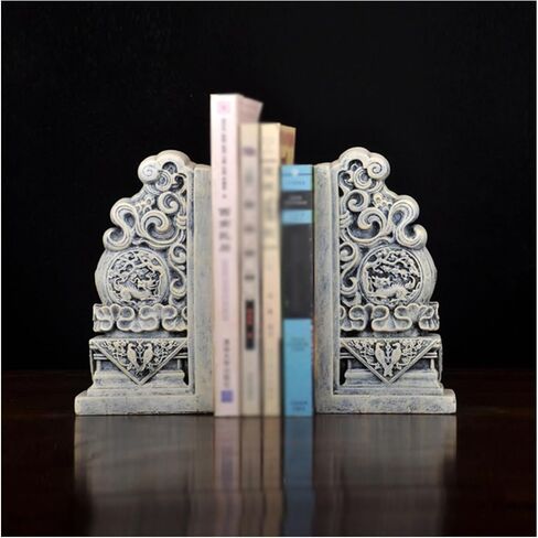 Bookend Support Vintage Book Ends Holders for Heavy Books Desktop Bookends Study Room Tea Office Decoration Auspicious Bookends in Saudi Arabia