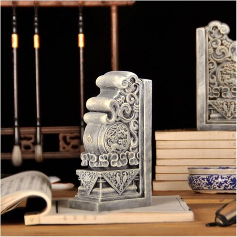 Bookend Support Vintage Book Ends Holders for Heavy Books Desktop Bookends Study Room Tea Office Decoration Auspicious Bookends in Saudi Arabia