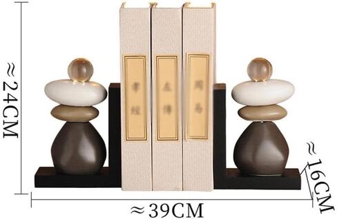 Bookend Support Chinese Ceramic Bookends, Large for Heavy Books, Aesthetic Decorative Book Ends Bookends in Saudi Arabia