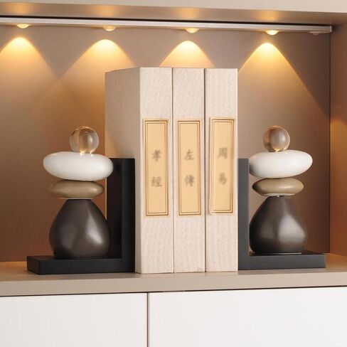Bookend Support Chinese Ceramic Bookends, Large for Heavy Books, Aesthetic Decorative Book Ends Bookends in Saudi Arabia