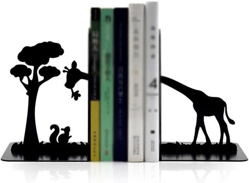Bookend Support Bookends for Shelves Decorative, Black Metal Book Stoppers for Heavy Books Bookends in Saudi Arabia