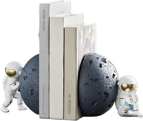 Bookend Support Bookends Resin Multifunctional Book Stopper Binder and Dividers School Supplies and Office Bookshelf Bookends(Gris) in Saudi Arabia