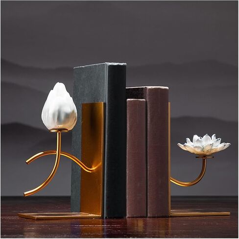 Bookend Support Book Ends Bookends Metal Chinese Office Desktop Bookcase Decorations Decorative for School Home Bookends in Saudi Arabia