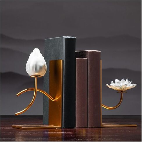 Bookend Support Book Ends Bookends Metal Chinese Office Desktop Bookcase Decorations Decorative for School Home Bookends in Saudi Arabia