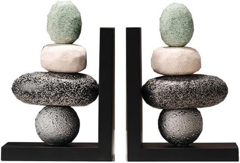 Bookend Support Heavy Duty Ceramic Book Ends, Stopper for Shelves, Unique Aesthetic Design Decorative Bookends Bookends in Saudi Arabia