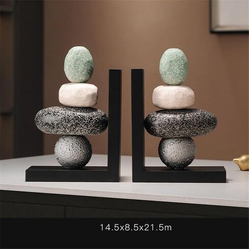 Bookend Support Heavy Duty Ceramic Book Ends, Stopper for Shelves, Unique Aesthetic Design Decorative Bookends Bookends in Saudi Arabia