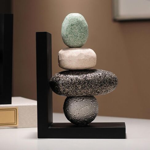 Bookend Support Heavy Duty Ceramic Book Ends, Stopper for Shelves, Unique Aesthetic Design Decorative Bookends Bookends in Saudi Arabia